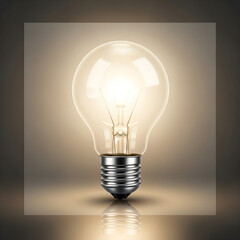 Glowing Light Bulb Representing Idea and Inspiration