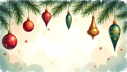 Watercolor Christmas Ornament Frame
