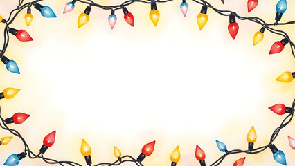 Christmas Lights Border Frame
