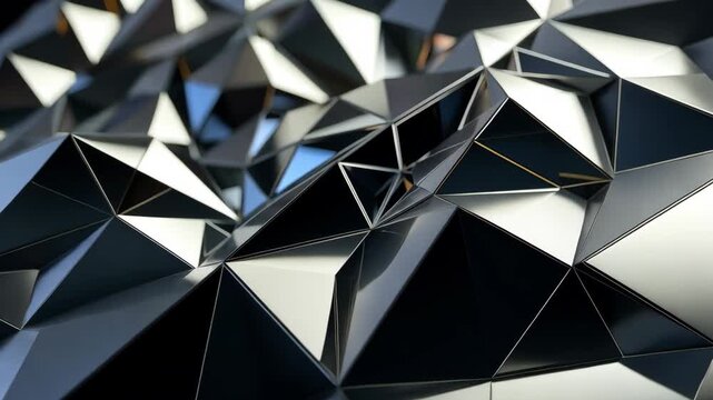 Futuristic abstract geometric background, Loopable 4k