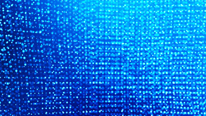 Blue abstract backdrop with random particle texture. Chaotic wave pattern resembling a mosaic, featuring a linear dot design. Perfect for banners, posters, website layouts, and social media frames.