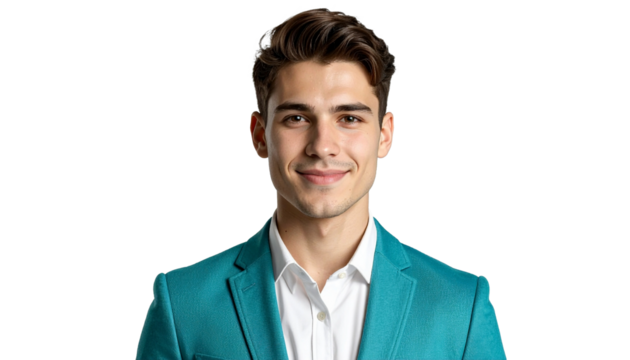 Junger Geschäftsmann in türkisen Jacket