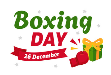 Boxing day illlustration design poster