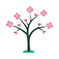 tree with pink hearts