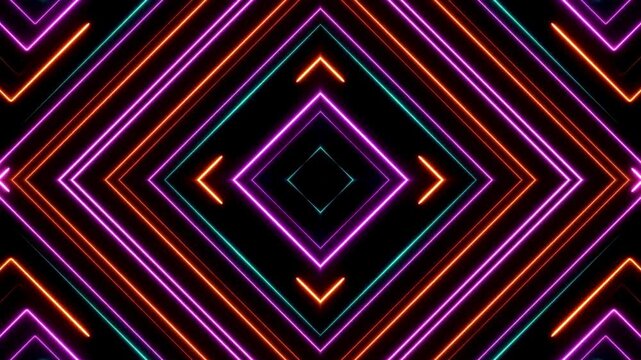 Dynamic neon light pattern creates a vibrant and modern background for your next project with a retro-futuristic vibe that's perfect for tech and music