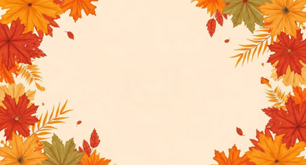 autumn leaves frame