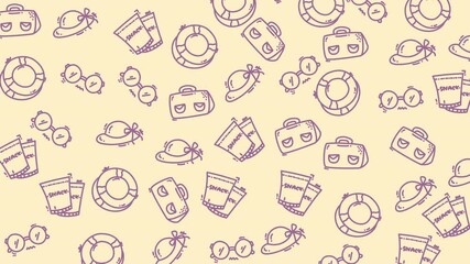 Seamless Vintage Camera and Photography Equipment Pattern, Graphic Design with Retro Style, Isolated Vector Illustration, Creative Visual Background