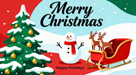 vector illustration of a christmas card