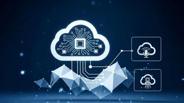 Cloud Computing and AI Integration Illustration