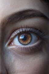 close up of female eye - generative ai