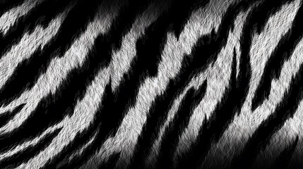 This image presents a detailed, textured , showing a striking black and white pattern resembling animal fur or fabric.