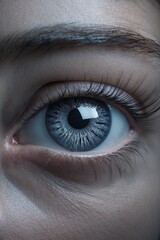 close up of female eye - generative ai
