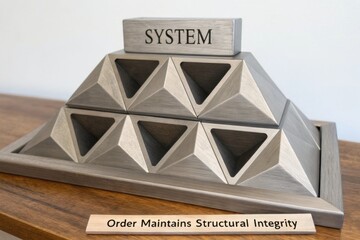 Minimal View of Meticulously Arranged Geometric Solids System