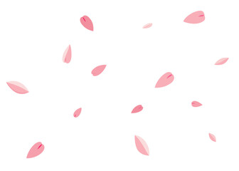 watercolor cherry blossom petals falling background illustration