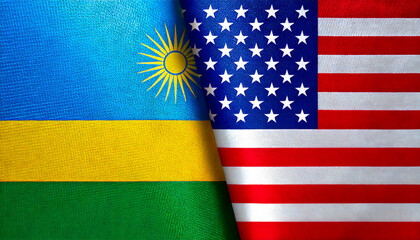 アメリカの国旗とルワンダの国旗(USA Flag & Rwanda flag.)
