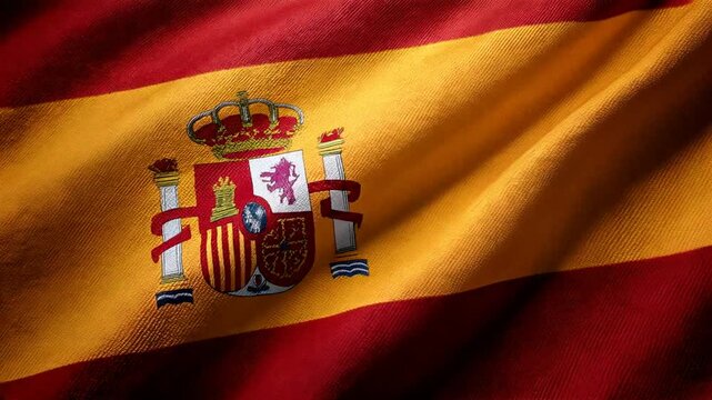 spanish flag waving in the wind spain espana