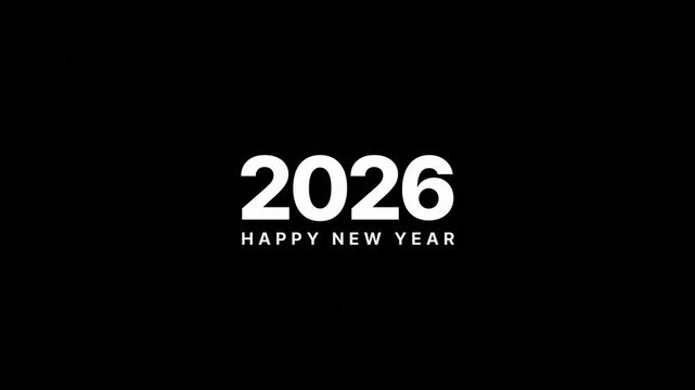 New Year 2026 Glitch Title Animation (4K)