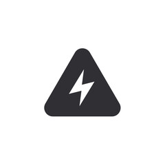 High voltage. Charging icon. Thunderbolt. Caution. Sign of lightning. Electricity icon. Over voltage. Transformer pictogram. Alert sign. Danger sign. Electrical safety. Danger warning icon. Risk sign.