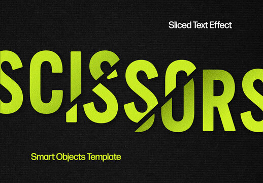 Sliced Text Effect Mockup