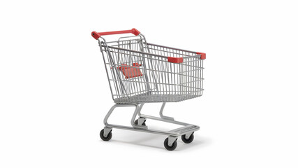 Empty Shopping Cart Isolated