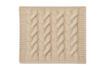 Beige knitted cable knit wool fabric swatch texture