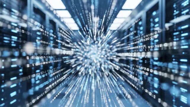 Flux de Donn&eacute;es Num&eacute;riques Rapides dans un Centre de Serveurs &ndash; Concept de Big Data et d'Intelligence Artificielle