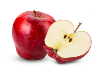 red apple isolated on transparent png ( Image from camera)