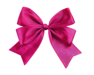 Vibrant Pink Satin Bow for Gift Wrapping and Decorative Purposes, Perfect for Celebrations and Special Occasions