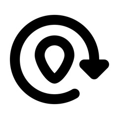 Reset Location Outline Icon
