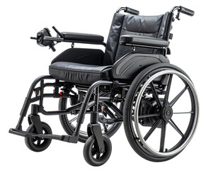  Contemporary Motorized Wheelchair with Adjustable Seat and Control Panel isolated on transparent background PNG