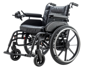  Contemporary Motorized Wheelchair with Adjustable Seat and Control Panel isolated on transparent background PNG