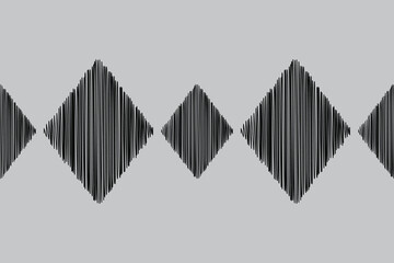 Ethnic ikat traditional motif fabric pattern geometric style.Ikat embroidery Ethnic oriental pattern grey gray color background wallpaper. Abstract,vector.Texture,decorative