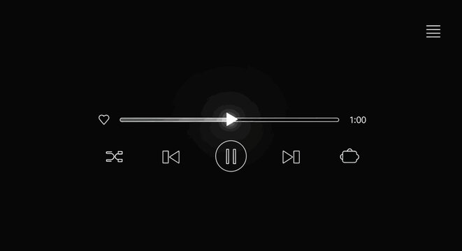 Music Player Interface A Minimalist Design for Seamless Audio Playback with Playback Controls
