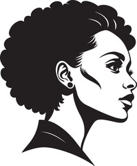 Black silhouette of woman face