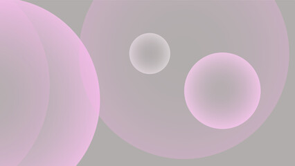 薄いグレーの背景に、ぼんやりとしたピンクと黄色の丸い模様が浮かぶ。