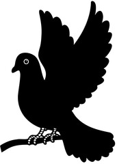 vector illustration of a dove