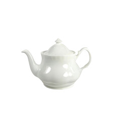 Elegant White Ceramic Teapot for Brewing and Serving Tea.