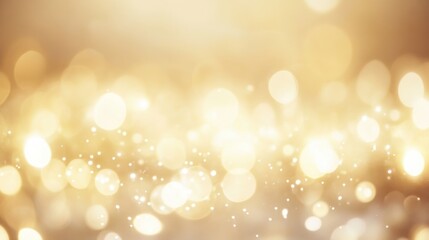 A soft, shimmering golden background filled with bokeh lights, creating a warm and dreamy atmosphere.