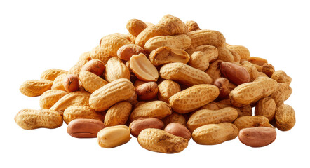 Nutty snack delight peanuts in a rustic kitchen isolated on transparent background
