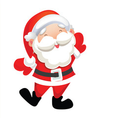 Cute Santa Clause vector flat illustration