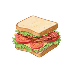 BLT sandwich simple design vector illustration