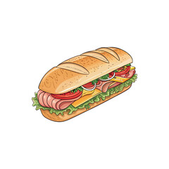 Hoagie simple design vector illustration