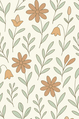 seamless pattern with flowers