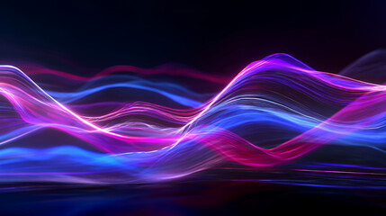 Vibrant purple and blue wave lights