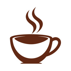 Minimalist Espresso Cup Logo Vector on White Background