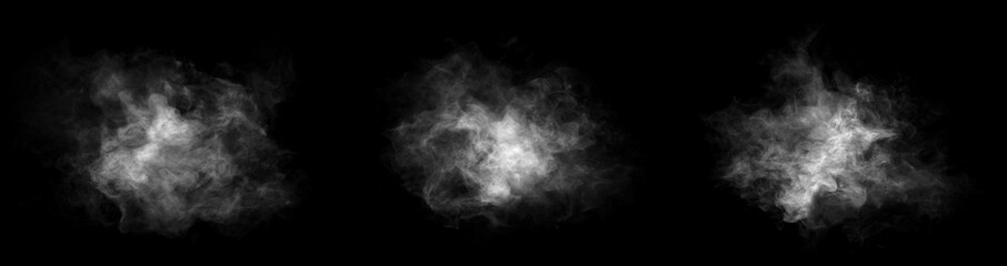 Set smoke burst sequence isolated on a black background, vapor explosion texture, cinematic fog effect for motion design, visual effects, and atmosphere creation. rise cold steam smoke