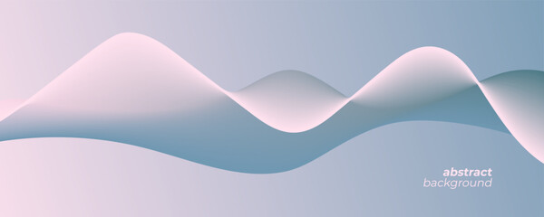 Dynamic gradient waves. Futuristic abstract background with liquid shapes for creative graphic design. Vector illustration.