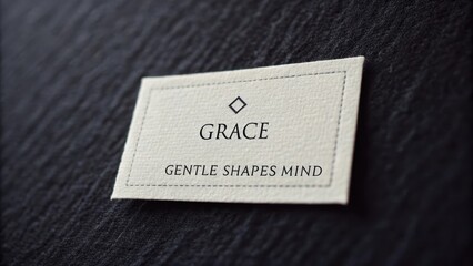 Obraz premium Elegant Grace Card on Textured Background with Simple Design