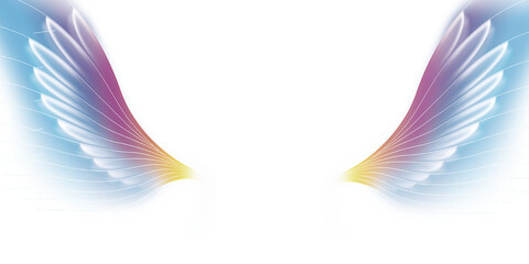 Abstract ethereal wings in a modern design with vibrant colors, perfect for fantasy art or digital design projects, bringing a touch of magic and wonder to your creative work