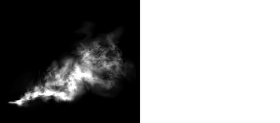 Naklejka premium Transparent circular smoke PNG overlay for abstract energy, featuring swirling mist and grey vapor textures.